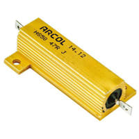 ARCOL HS50 Series Aluminum Housed Axial Panel Mount Resistor, 47Ohms +/-5% 50W