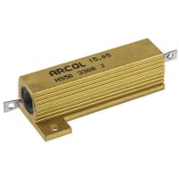 ARCOL HS50 Series Aluminum Housed Axial Panel Mount Resistor, 330Ohms +/-5% 50W