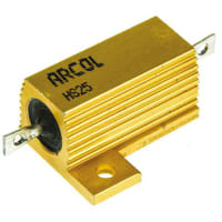 ARCOL Resistor, Wirewound, 8 Ohms, 25 W, 1%, Lug, TCR 100 ppm/DegC, Aluminum Housed