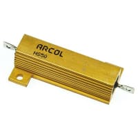 ARCOL Resistor, Wirewound, 2.5 Kilohms, 50 W, 1%, Lug, TCR 25 ppm/DegC, Aluminum Housed