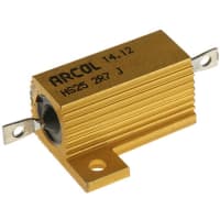 ARCOL HS25 Series Aluminum Housed Axial Panel Mount Resistor, 2.7Ohms +/-5% 25W