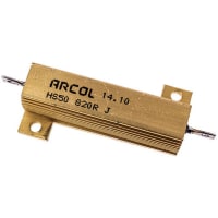 ARCOL HS50 Series Aluminum Housed Axial Panel Mount Resistor, 820Ohms +/-5% 50W