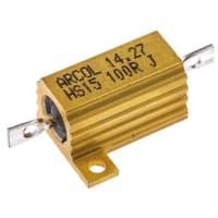 ARCOL HS15 Series Aluminum Housed Axial Panel Mount Resistor, 100Ohms +/-5% 15W