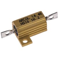 ARCOL HS10 Series Aluminum Housed Axial Panel Mount Resistor, 1kOhms +/-5% 10W