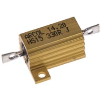 ARCOL HS15 Series Aluminum Housed Axial Panel Mount Resistor, 330Ohms +/-5% 15W