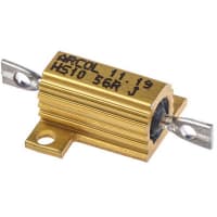 ARCOL HS10 Series Aluminum Housed Axial Panel Mount Resistor, 56Ohms +/-5% 10W