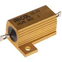 ARCOL HS25 Series Aluminum Housed Axial Panel Mount Resistor, 6.8kOhms +/-5% 25W