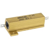 ARCOL HS50 Series Aluminum Housed Axial Panel Mount Resistor, 3.3kOhms +/-5% 50W