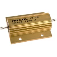 ARCOL HS100 wirewound resistor, 120R 100W