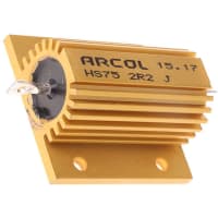 ARCOL HS75 Al house wirewound resistor, 2R2 75W