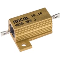 ARCOL HS25 Series Aluminum Housed Axial Panel Mount Resistor, 3.9Ohms +/-5% 25W