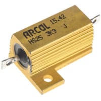 ARCOL HS25 Series Aluminum Housed Axial Panel Mount Resistor, 3.9kOhms +/-5% 25W