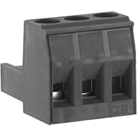 WECO Conn Term Blk PCB Plug 3 5.08 mm 26-12 Gray 10 A 300 V, 121-A Series