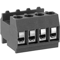 WECO Conn Term Blk Plug 4 3.5 mm 30-18 AWG(UL) 6A 300 V