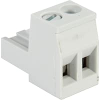 WECO Terminal Block Connector, Plug-In, Screw, 2, 26-12 AWG, 300 V, 5.00 mm, Light Gray