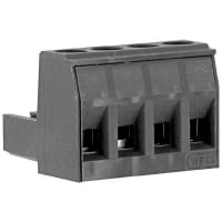 WECO Conn Term Blk PCB Plug 4 5.08 mm 26-12 Gray 10 A 300 V, 121-A Series