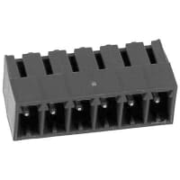 WECO Terminal Block Connector, PCB, Horiz, Header, Plug-In Screw, 6, 3.5 mm, 8 A, 300 V