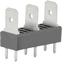 WECO tab connector for PCB, 10 pole