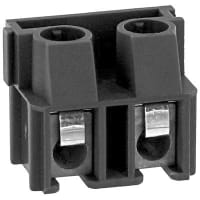 WECO Terminal Block Connector, Screw, 2, 26-12 AWG (UL), 22-10 AWG (CSA), 15 A, Gray