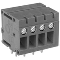 WECO Terminal Block Connector, PCB, Screw, 3, 5.08 mm, Front, 24-12 AWG, Gray, 20 A, 300 V