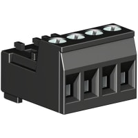 WECO Terminal Block Connector, PCB, Plug-In Screw, 3, 5 mm, 26-10 AWG, Gray, 22/10 A, 300 V