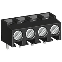 WECO Terminal Block, PCB, Plug, 6, 5mm, Front, 30-14AWG, Gray, 10/15/10A, 300/300/150V