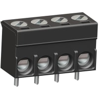 WECO Terminal Block Connector, PCB, 12, 5 mm, Front, 22-14 AWG, 99 Series, Black, 15 A, 300 V