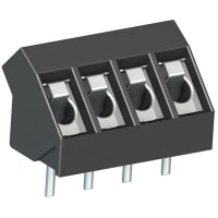 WECO Terminal Block Connector, PCB, Screw, 7, 5 mm, 45 deg, Gray, 26-12 AWG, 20 A, 300 V