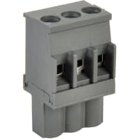 WECO Terminal Block, Plug, 3, 26-12 AWG, 10A, 300 V, 5 mm, 0.51 Nm (MaX.), 7 mm