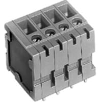 WECO Terminal Block Connector, PCB, Screw, 2, 5 mm, Top, 24-12 AWG, Gray, 20 A, 300 V