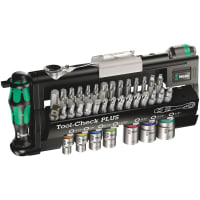 Wera Tools Tool-Check PLUS Imperial Bits Assortment w/ Ratchet + Sockets, 39 Pc, Zyklop Mini