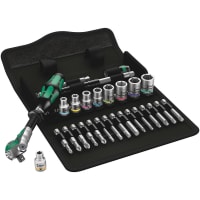 Wera Tools Zyklop Series, Speed Ratchet Set. Imperial 1/4 28 PCS 1/4" Driver Imperial