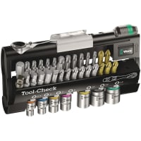 Wera Tools Tool-Check 1 Bits Assortment with Ratchet + Sockets, Zyklop Mini