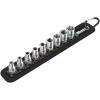 Wera Tools Zyklop Series, Socket Set, 1/4" Driver, 9 Pieces