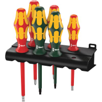 Wera Tools 160 i/168 i/6 Rack screwdriver set Kraftform Plus Series 100;and rack;6 pieces