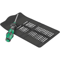 Wera Tools Screwdriver Kit, Kraftform Kompakt Turbo Imperial Set with Bits & Pouch