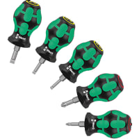 Wera Tools Stubby Set, 5pc Phillips / Slotted