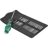 Wera Tools Screwdriver Kit, Kraftform Kompakt Turbo Set with Bits & Pouch Metric