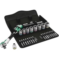 Wera Tools 8100 SB 9 Zyklop Speed Ratchet Set;3/8" drive;imperial;29 pieces