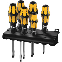 Wera Tools 932 S/6 Screwdriver set Kraftform Wera: Chiseldriver and rack;6 pieces