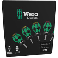 Wera Tools Stubby Set, 5pc Pozidriv / Slotted