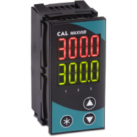 West Control Solutions Temperature Controller, MaxVU, 110VAC, 1 SSR, 1 relay, no comm, 1/8DIN