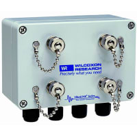 Wilcoxon Sensing Technologies 4 channel BNC, vibration sensor termination junction box, cable grips