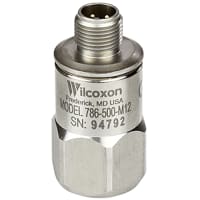 Wilcoxon Sensing Technologies Low freq 500 mV/g accelerometer, broadband high sensitivity, top exit M12 conn