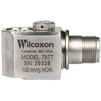 Wilcoxon Sensing Technologies Dual output side exit sensor: acceleration 100 mV/g 5%; temp 10 mV/C (2-120C)