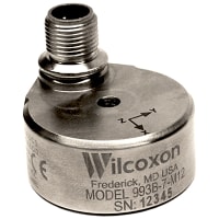 Wilcoxon Sensing Technologies 3-axis accelerometer, 100 mV/g 10%, top exit 4-pin M12conn, 10-32 captive screw