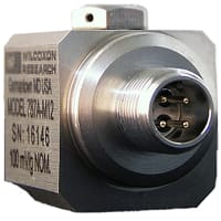 Wilcoxon Sensing Technologies Class I Div 2 accelerometer, 100 mV/g 5%, side exit M12conn, 1/4-28 mount screw