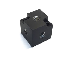 Wilcoxon Sensing Technologies Sensor, Triaxial mounting cube, 1, 1/4-28 tapped holes, 92.6 grams