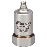 Wilcoxon Sensing Technologies Low noise accelerometer, 100 mV/g sensitivity, 5% tol, top exit microdot conn.