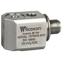 Wilcoxon Sensing Technologies Low profile accelerometer, 100 mV/g 10%, side exit M12 conn, M8 captive bolt